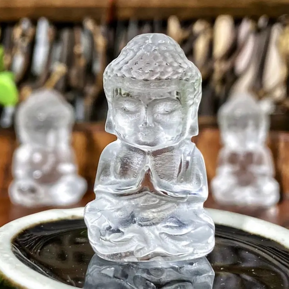 The cutest carved quartz Buddha!
